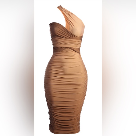JLUXLABEL Dresses & Skirts - NWT • JLUXLABEL • Brown Ombré Edge Of Romance Midi Dress • Small • Style 3 Ways!